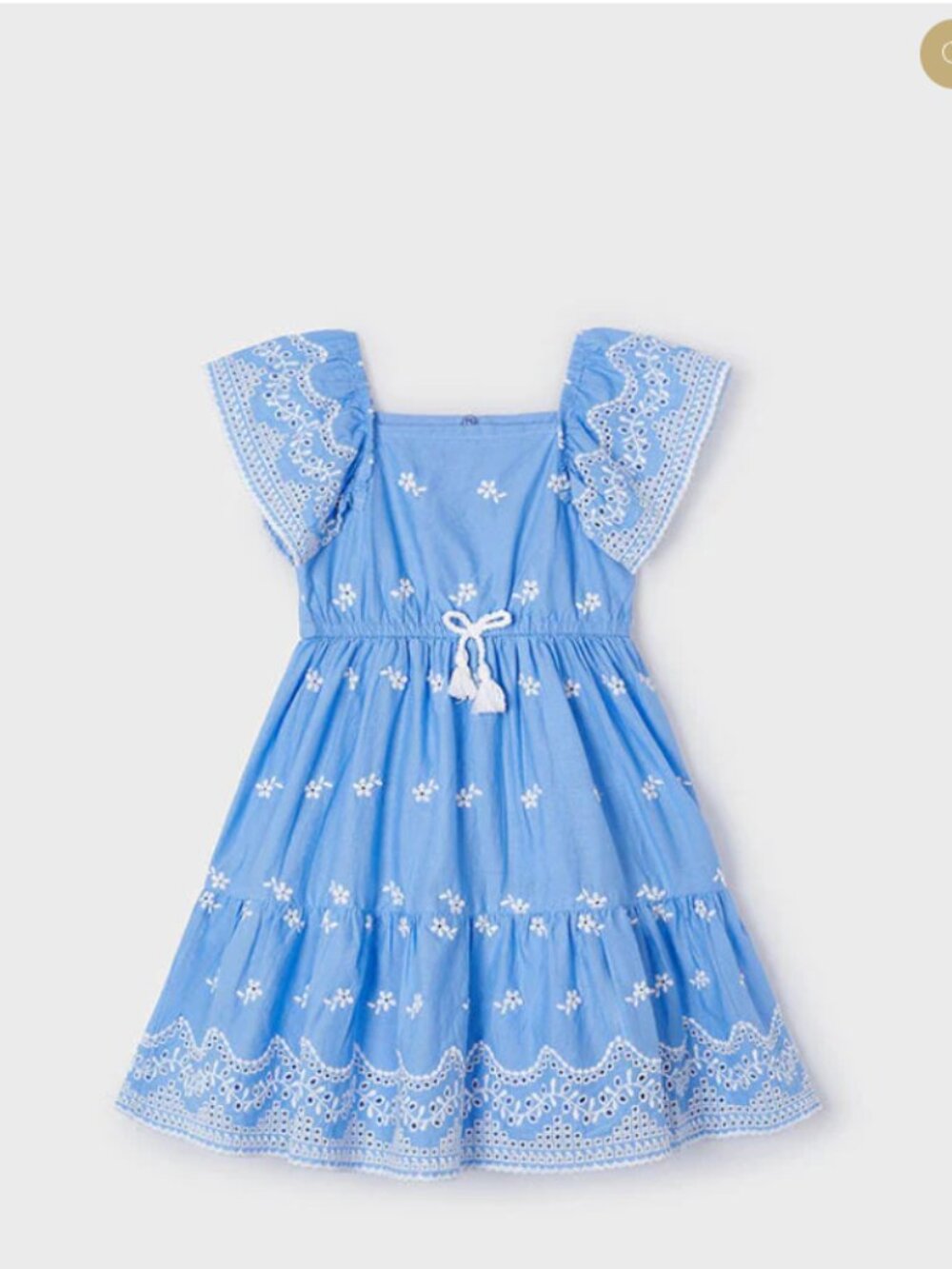 Mayoral Embroidered Dress | Indigo Size: 4